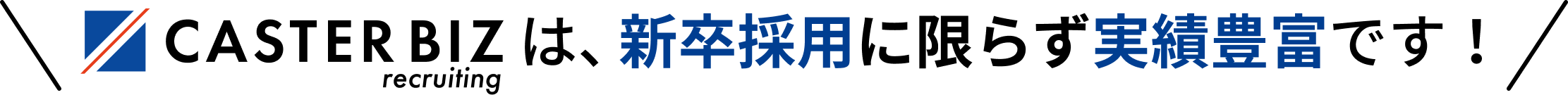 新卒採用以外にも実績が豊富！